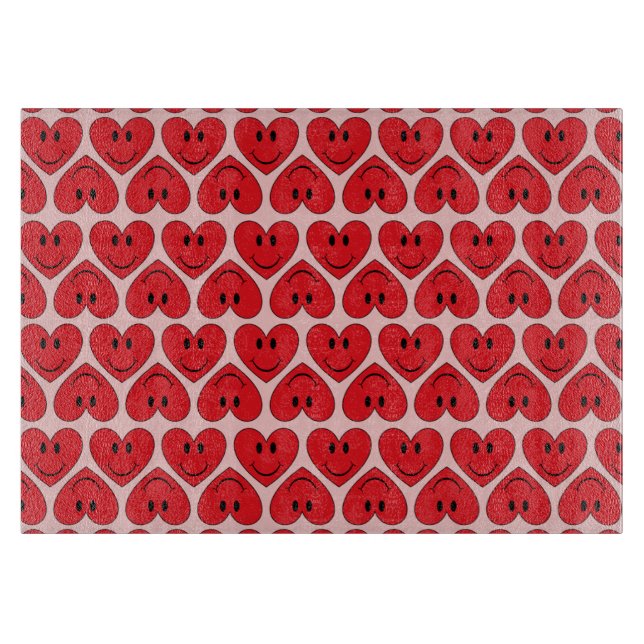 Happy Face Heart Cutting Board (Front)