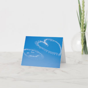 Happy Face & Heart in a Blue Sky Card