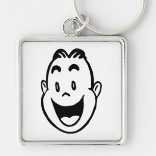 HAPPY FACE KEY RING