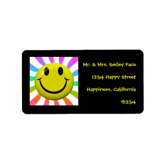 Happy Face Labels (Front)
