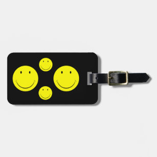 Happy Face Luggage Tag