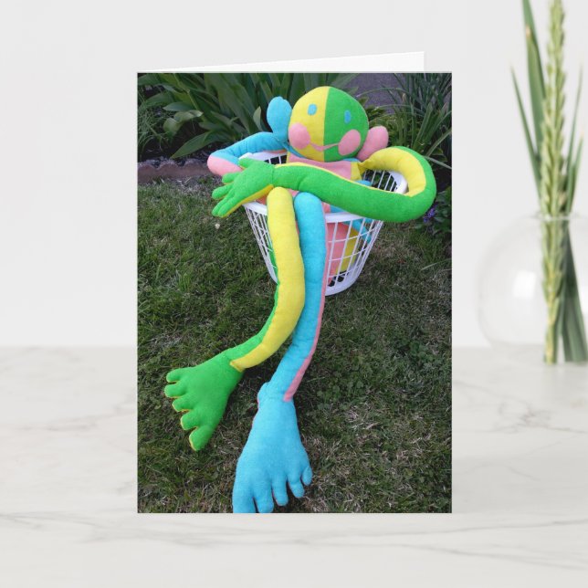 Happy Face Man with Scripture, Custom Card (Front)