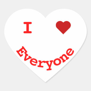 Happy Face Personalised I Heart Everyone Sticker