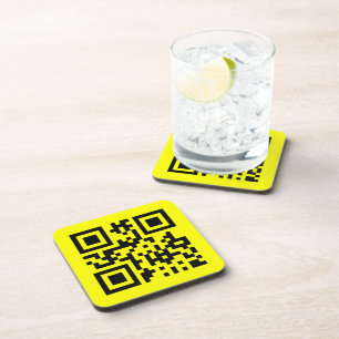 Happy Face -- QR Code Coaster