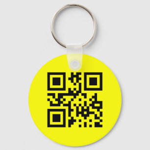 Happy Face -- QR Code Key Ring