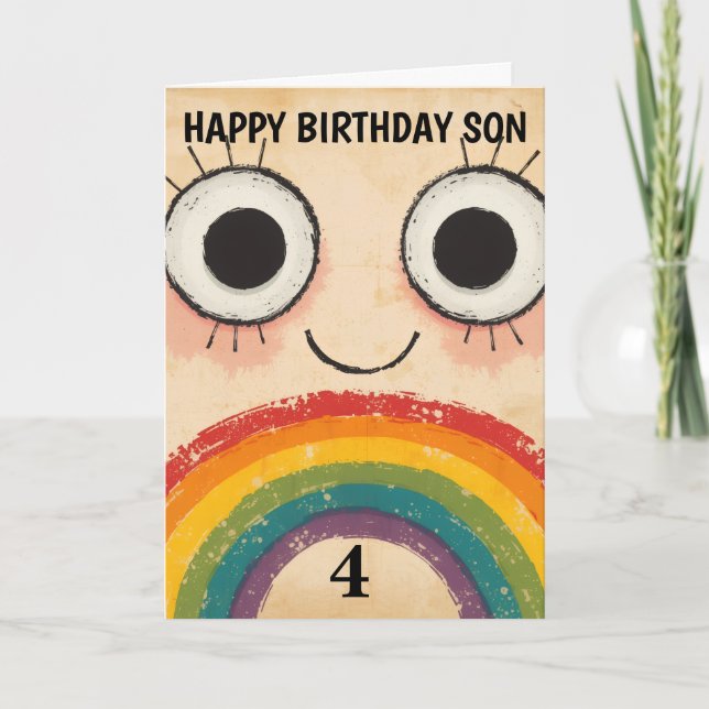 HAPPY FACE RAINBOW CARD (Front)