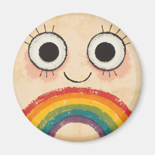 HAPPY FACE RAINBOW MAGNET