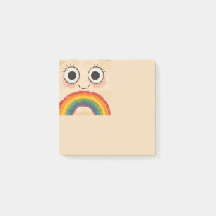 HAPPY FACE RAINBOW POST-IT NOTES