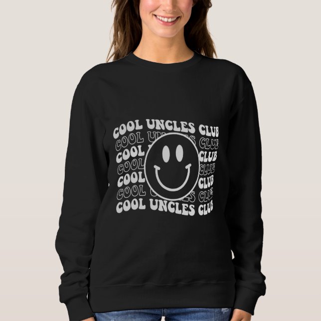 Happy Face Retro Cool Uncles Club Couple Matching  Sweatshirt (Front)