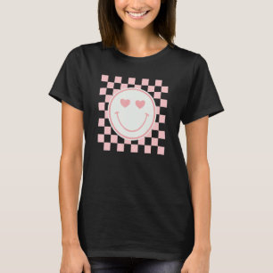 Happy Face Retro Valentine Matching Couple Valenti T-Shirt