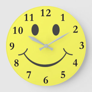 Happy Face Round Acrylic Wall Clock