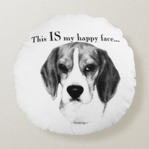 Happy Face Round Cushion