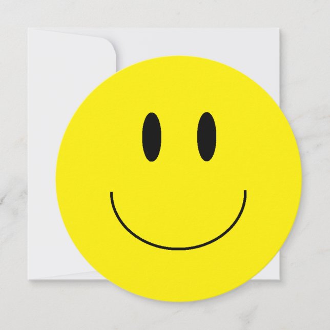 "Happy Face" Round Invitations (Front)