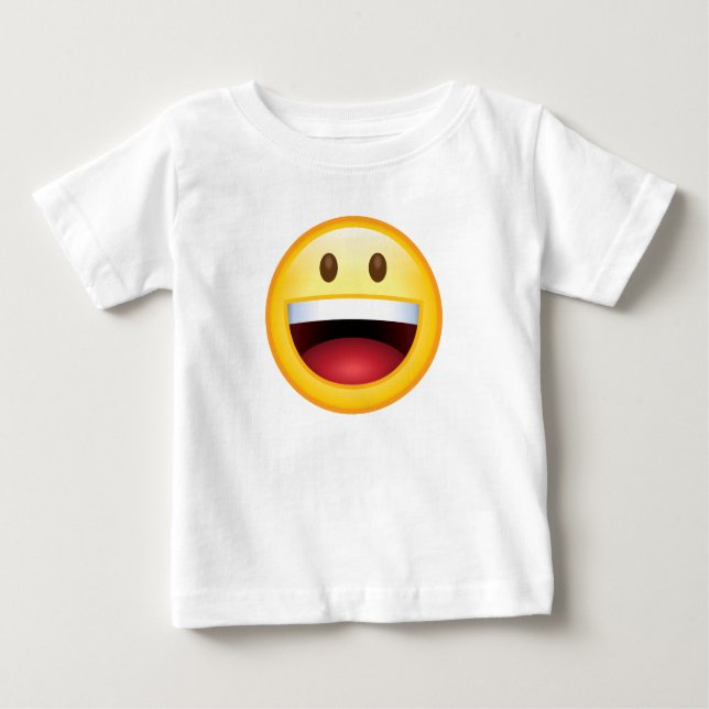 Happy Face Smiley Emoji Baby T-Shirt (Front)