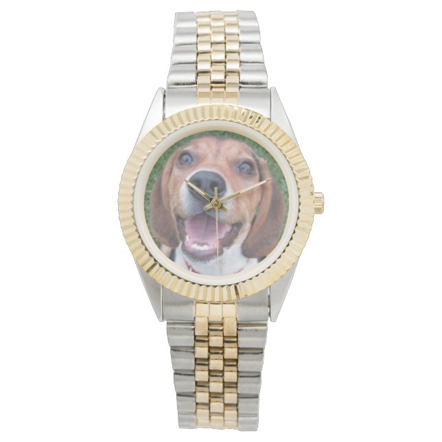 Happy Face Smiling Beagle Watch (Front)