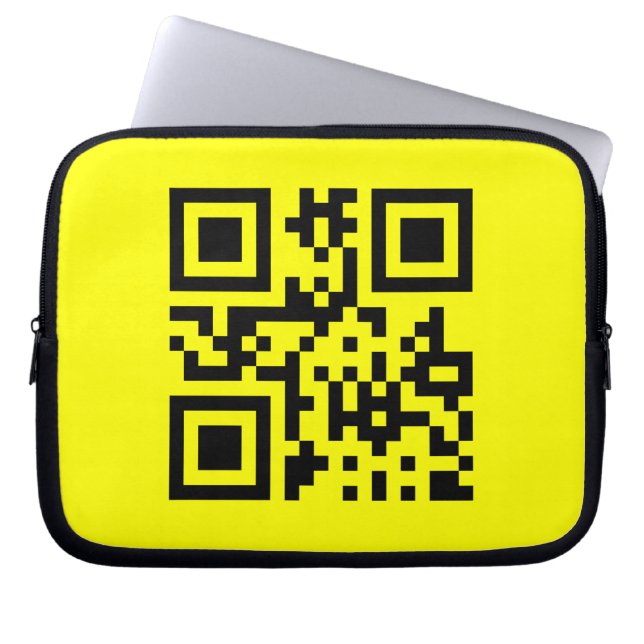 ☺ Happy Face Smiling Emoji -- QR Code Laptop Sleeve (Front)