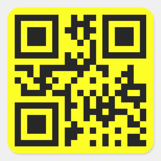 ☺ Happy Face Smiling Emoji -- QR Code Square Sticker (Front)