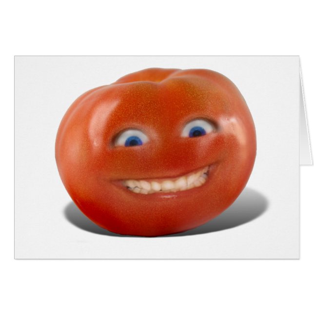 Happy Face Smiling Tomato (Front Horizontal)