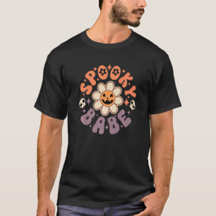 Happy Face Spooky Babe Spooky Season Halloween Gro T-Shirt