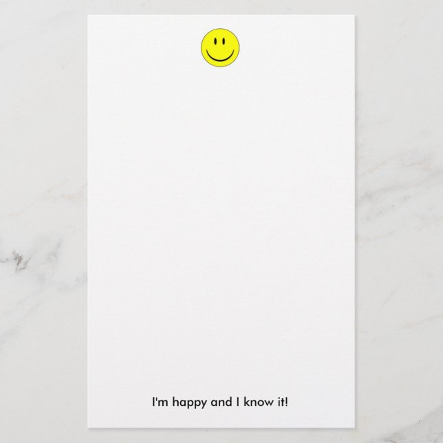 Happy Face Stationary Stationery (Front)