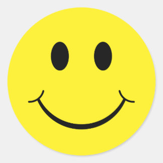 Happy face stickers