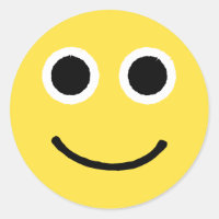 Happy Face Stickers Yellow Smiling Emoticon