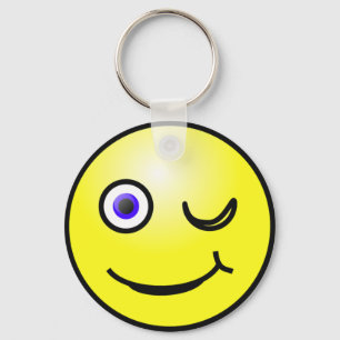 Happy Face Winking Keychain