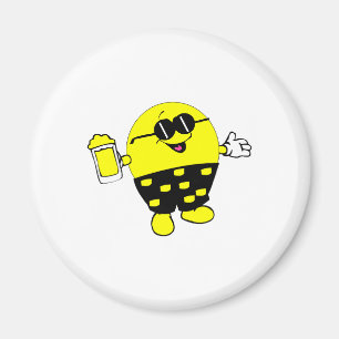 Happy Face with Beer Magnet