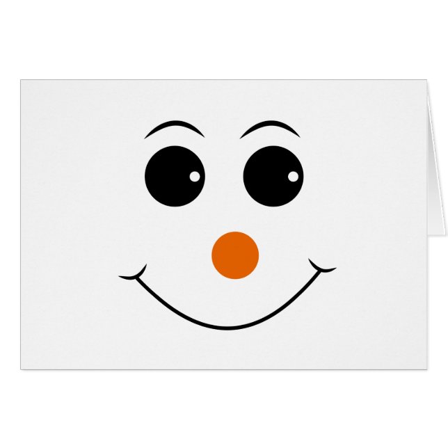 happy face with orange nose vector (Front Horizontal)