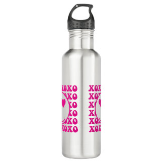 Happy Face, xoxo, valentine, custom mug, cup 710 Ml Water Bottle