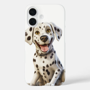 HAPPY FACED DALMATIAN PUPPY DOG iPhone 16 CASE