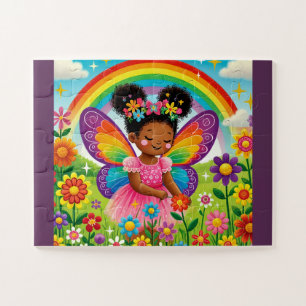 "HAPPY FAIRY PICKING FLOWERS" JIGSAW PUZZLE