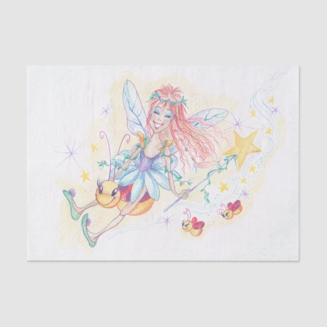Happy Fairy Tissue Paper (Front)
