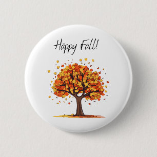 Happy Fall! 6 Cm Round Badge