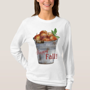 "Happy Fall!" Autumn Apples Women's T-Top T-Shirt