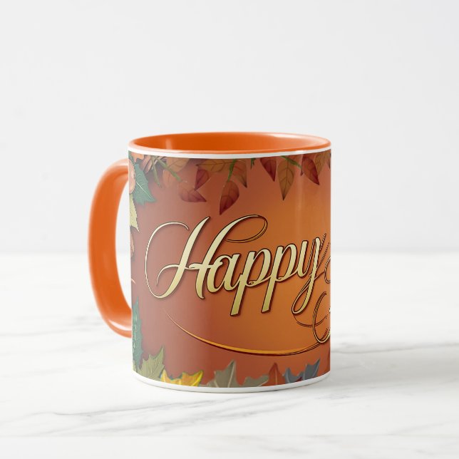 Happy Fall Autumn Coffee Mug (Front Left)