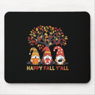 Happy Fall Autumn Pumpkin Garden Gnomes Thanksgivi Mouse Pad