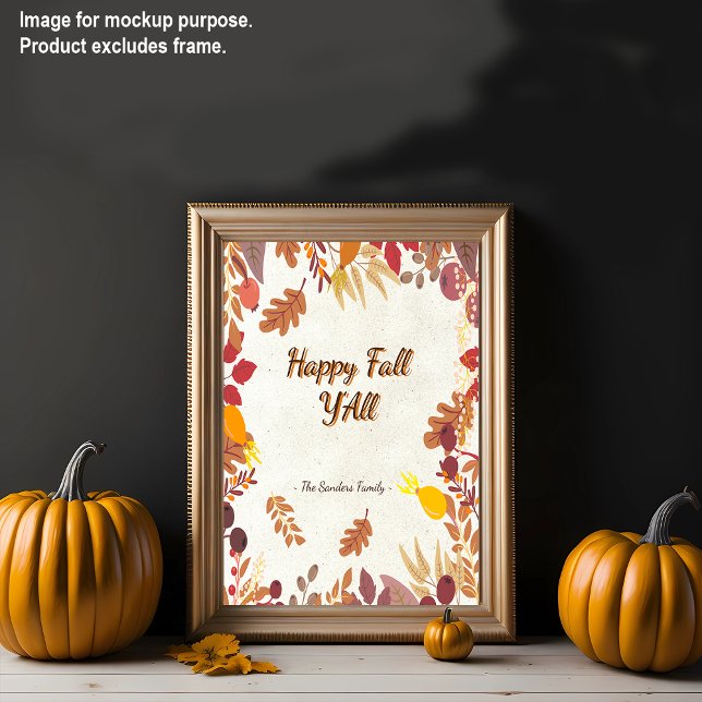 Happy Fall Autumn Thanksgiving Customise Poster (Creator Uploaded)