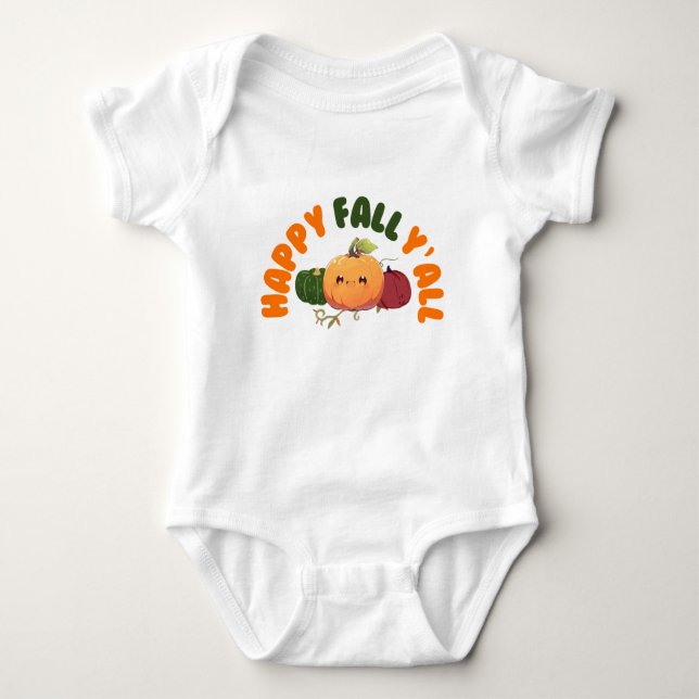 Happy fall baby suit baby bodysuit (Front)