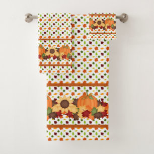 Happy Fall Bath Towel Set