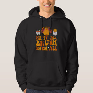 happy fall brush them all dental dentist squad tha hoodie