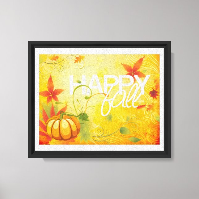 happy fall canvus canvas print (Front)