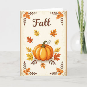 Happy Fall Card, Autumn Card, Fall Card