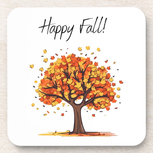 Happy Fall! Coaster (Front)