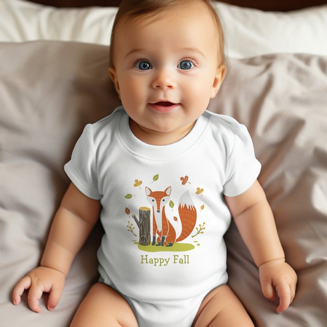 Happy Fall Fox Baby Bodysuit (Creator Uploaded)