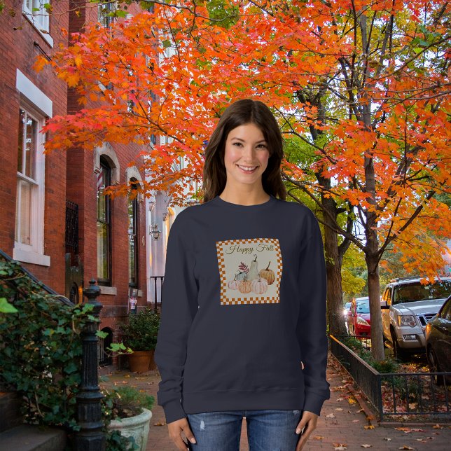 Happy Fall Harvest Personalise Message or Name Sweatshirt (Creator Uploaded)