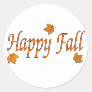 Happy Fall Items Classic Round Sticker