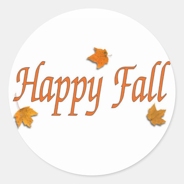 Happy Fall Items Classic Round Sticker (Front)