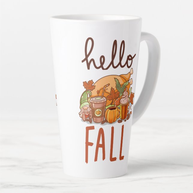 happy fall latte mug (Right Angle)