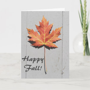 Happy Fall Leaf Greeting Card